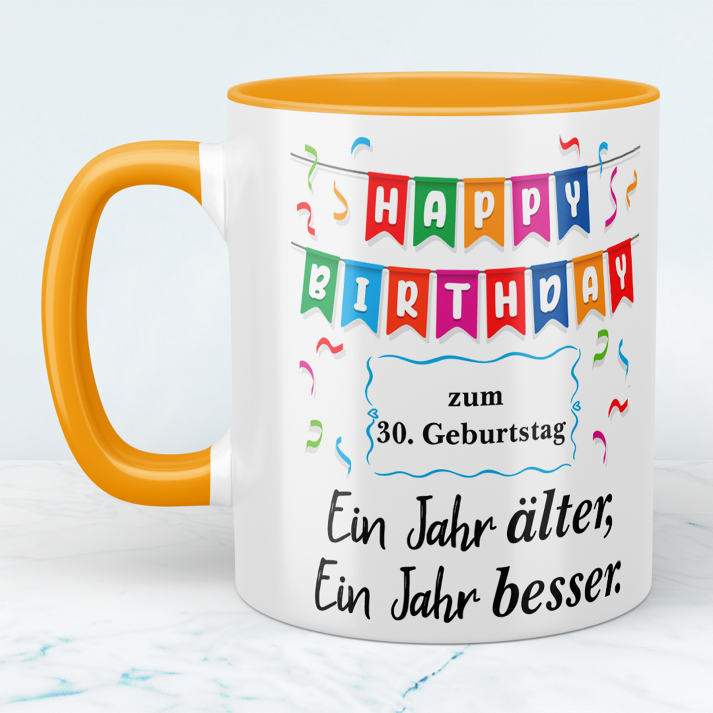 Personalisierte Happy Birthday Tasse – Bedruckte Tasse – Einzigartiges Geschenk zum Geburtstag
