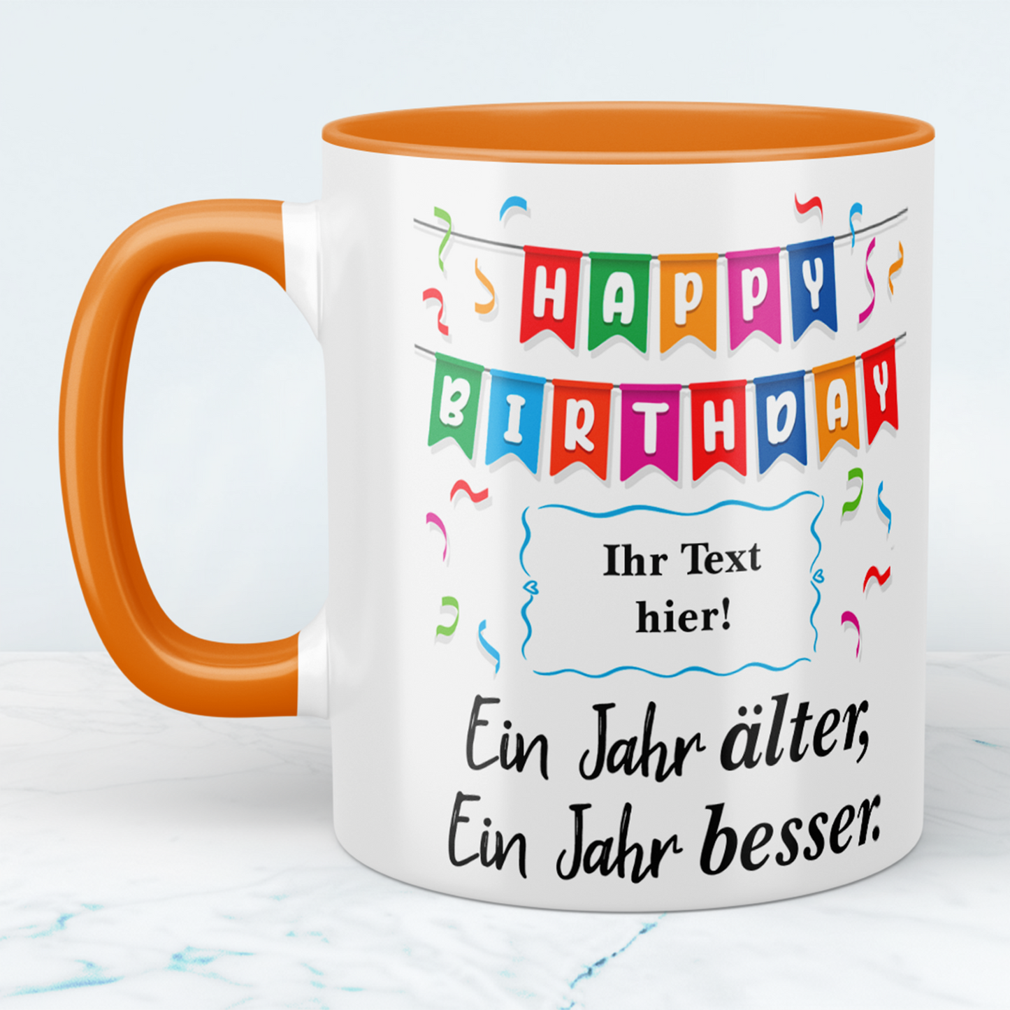 Personalisierte Happy Birthday Tasse – Bedruckte Tasse – Einzigartiges Geschenk zum Geburtstag