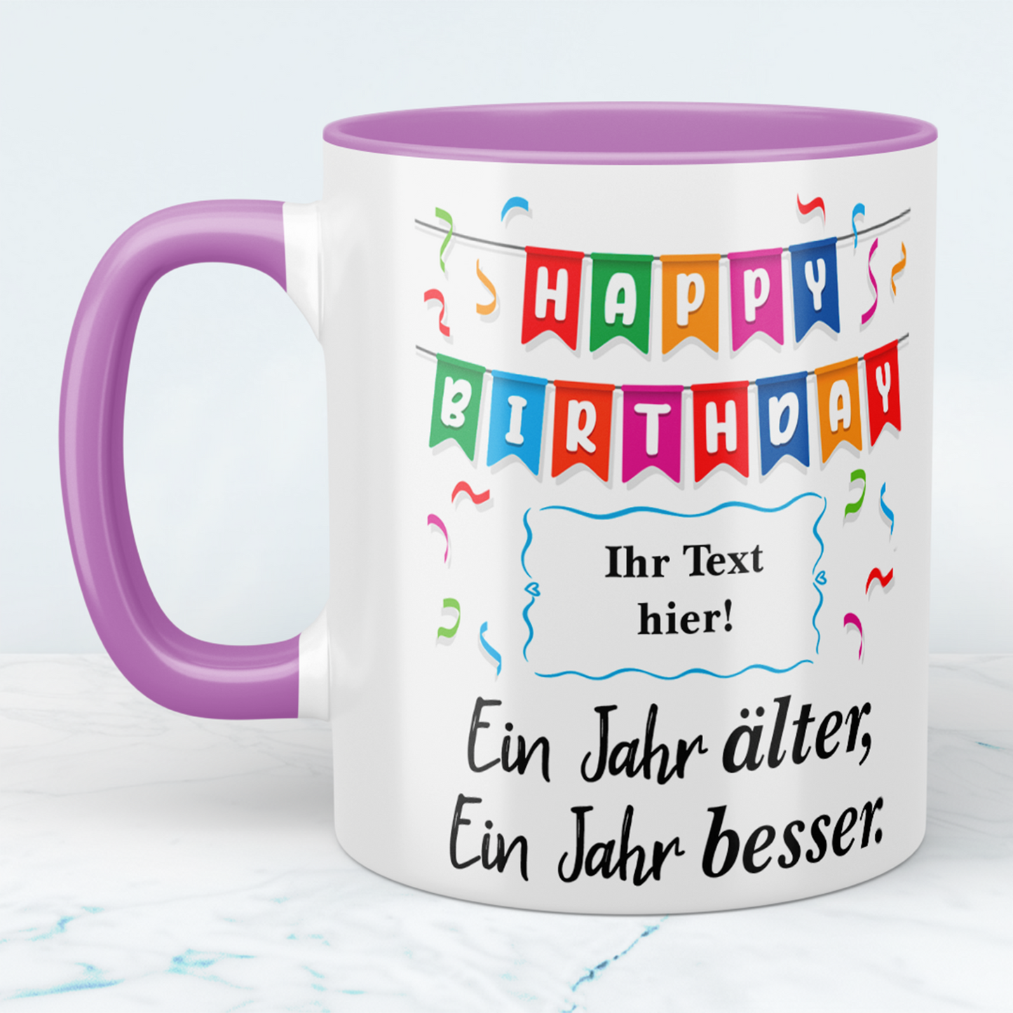 Personalisierte Happy Birthday Tasse – Bedruckte Tasse – Einzigartiges Geschenk zum Geburtstag