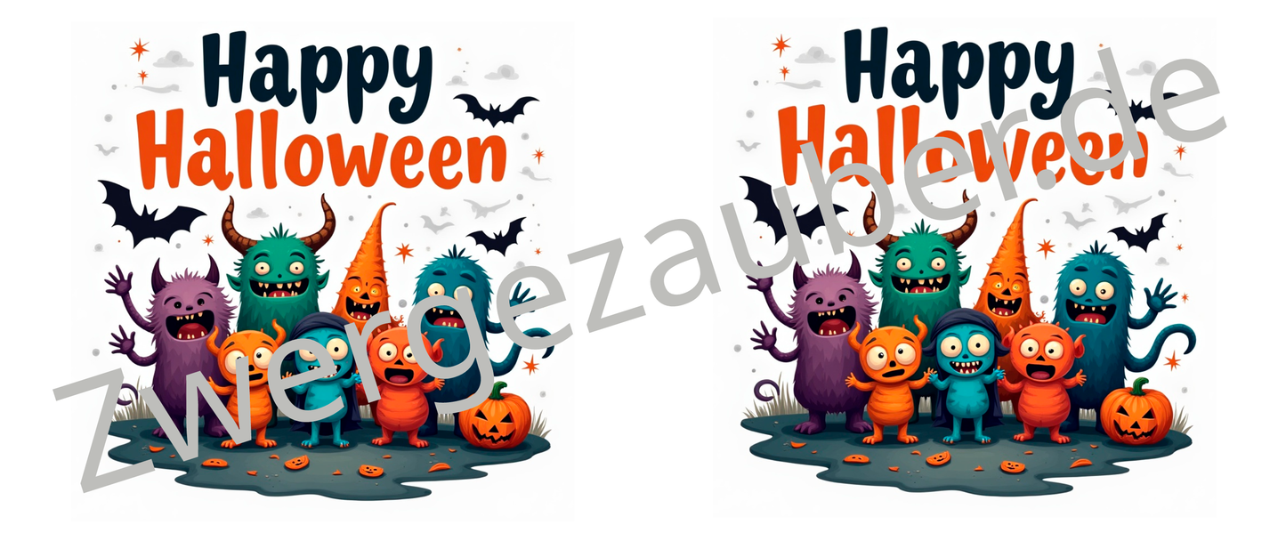Fantasievolle Happy Halloween Tasse mit lustigen Figuren – Perfekt für Ihre gruselige Kaffeepause!