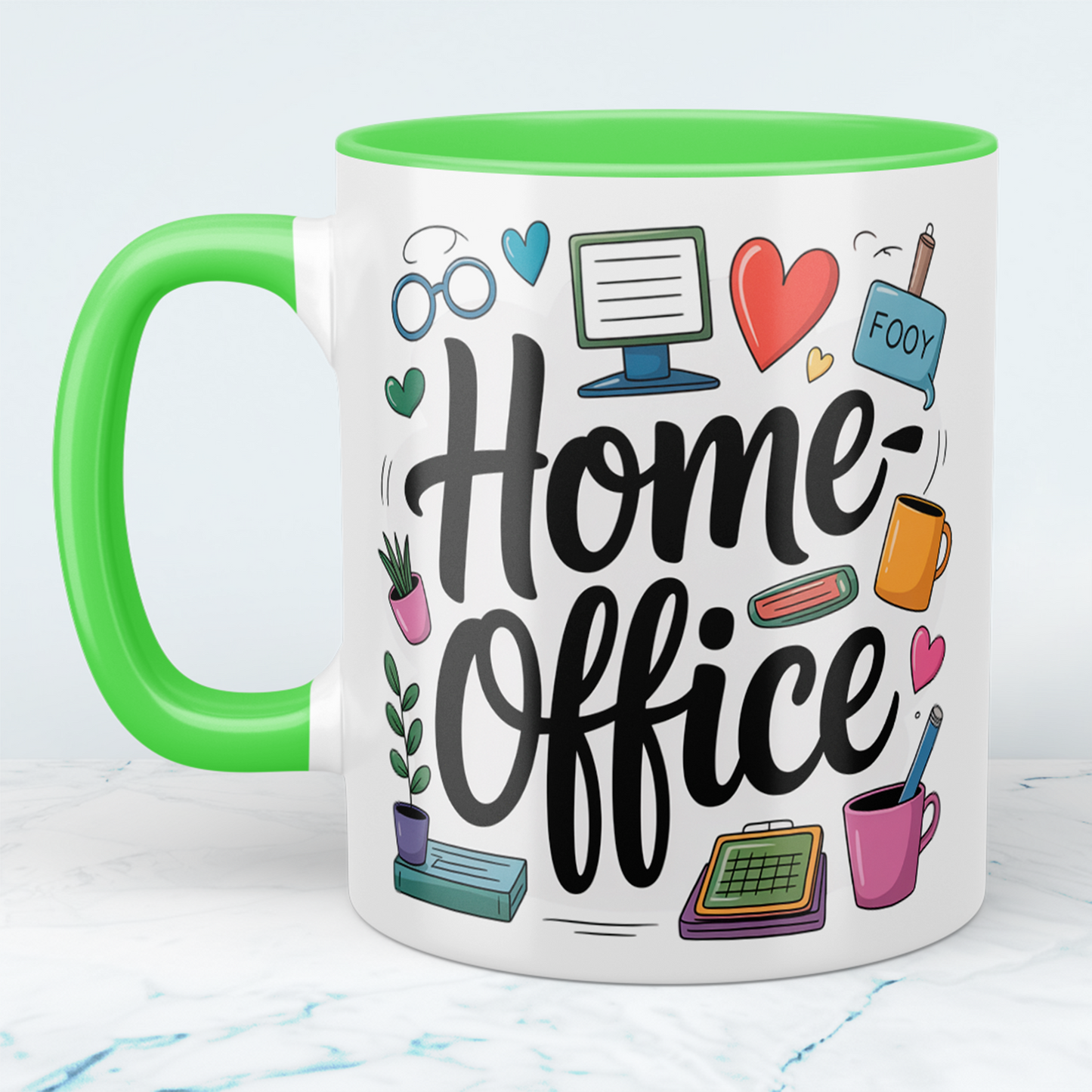 Spritzige Homeoffice-Tasse – Lustiger Begleiter für Kollegen