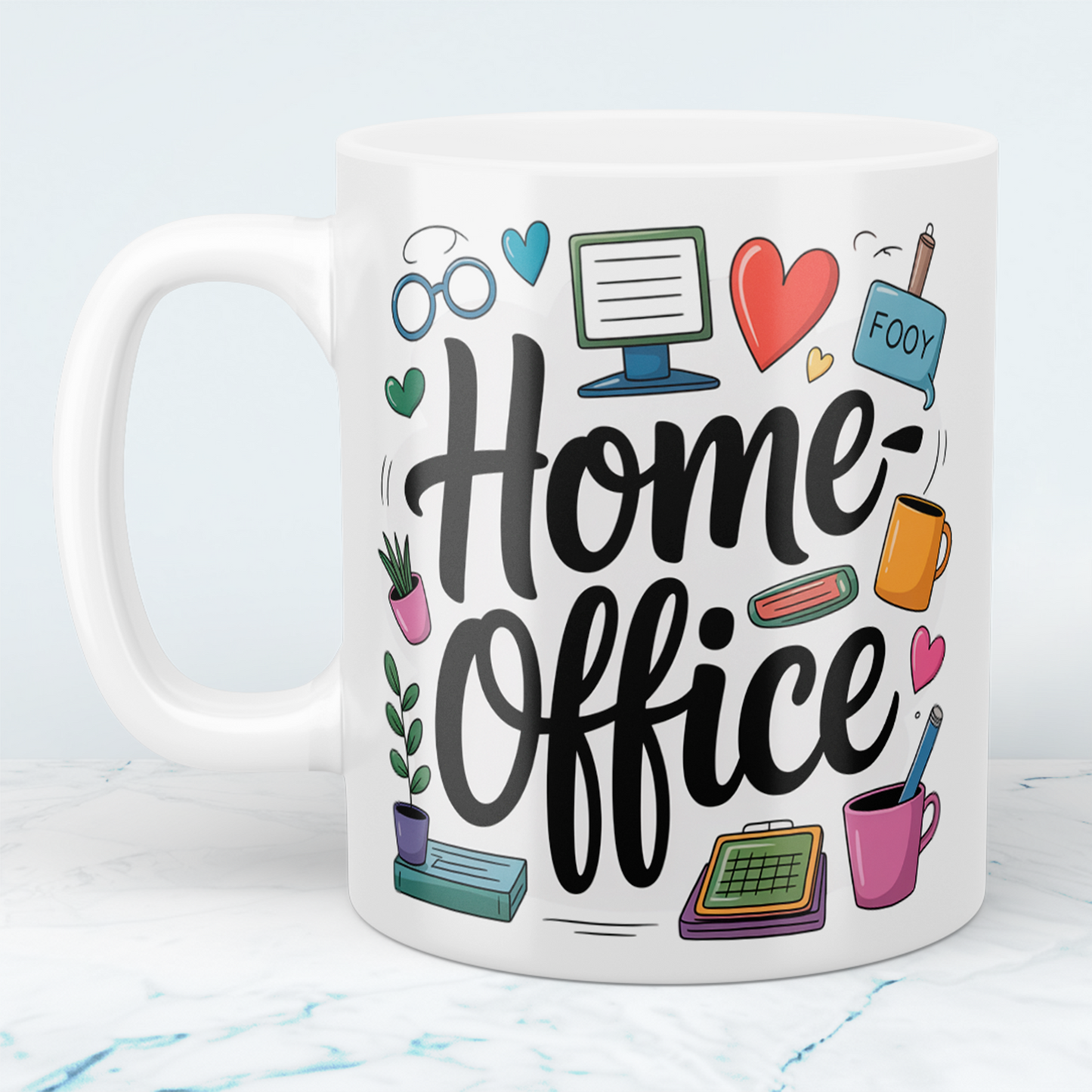Spritzige Homeoffice-Tasse – Lustiger Begleiter für Kollegen