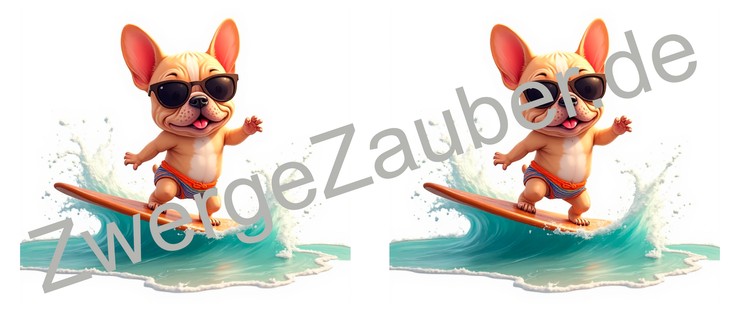 Wuff Wuff Wellenritt – Die perfekte lustige Geschenk-Tasse für Hunde Surf-Fans!