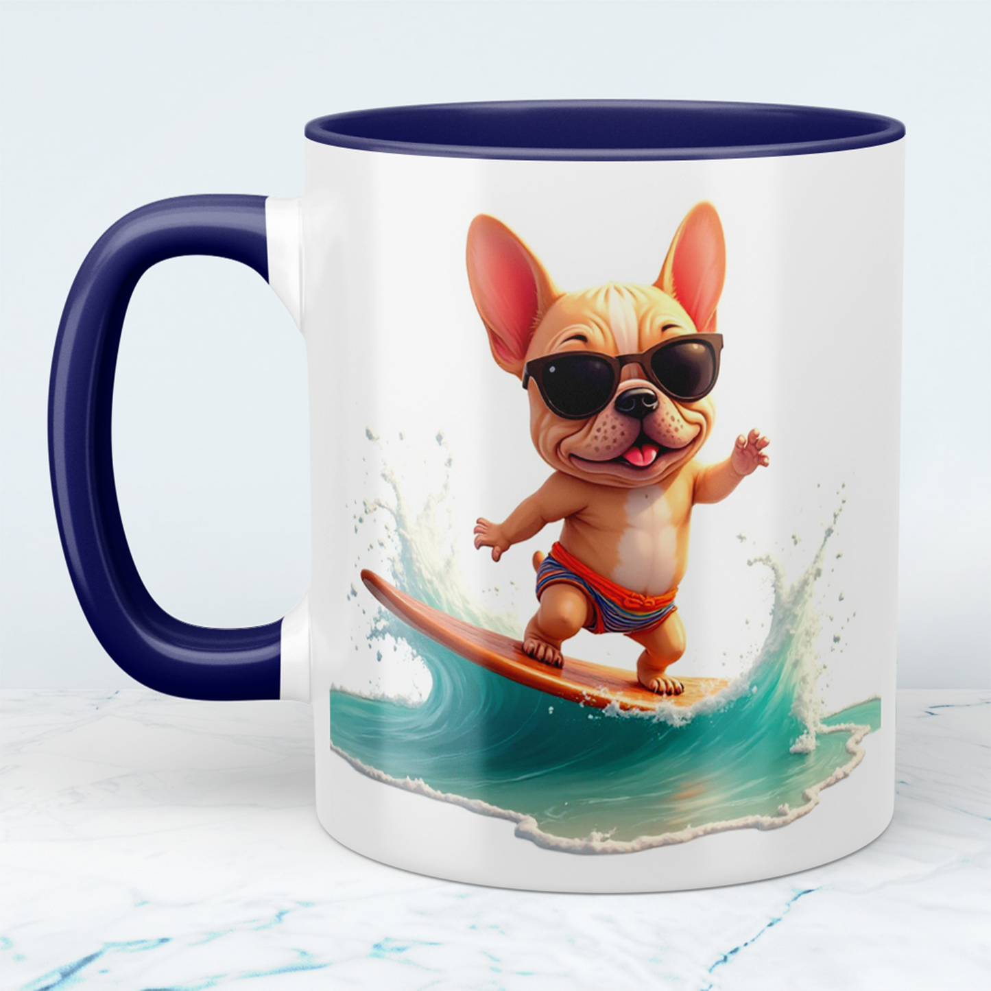 Wuff Wuff Wellenritt – Die perfekte lustige Geschenk-Tasse für Hunde Surf-Fans!