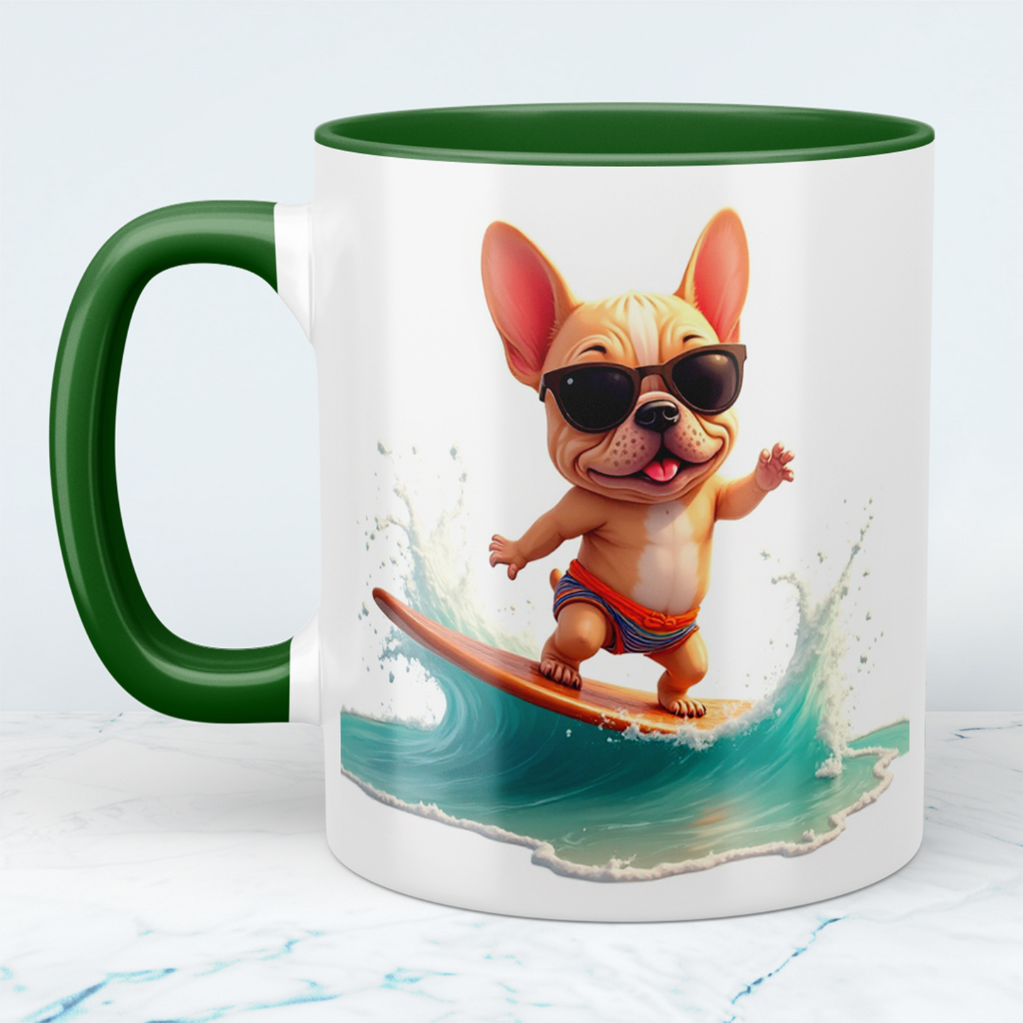 Wuff Wuff Wellenritt – Die perfekte lustige Geschenk-Tasse für Hunde Surf-Fans!