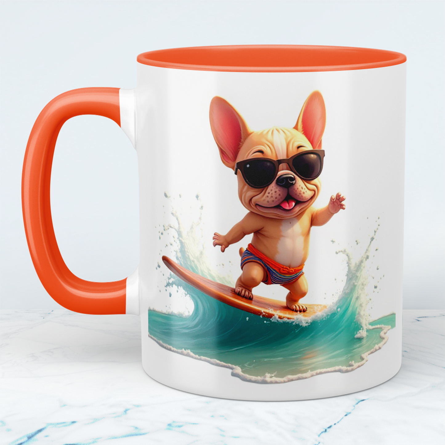 Wuff Wuff Wellenritt – Die perfekte lustige Geschenk-Tasse für Hunde Surf-Fans!