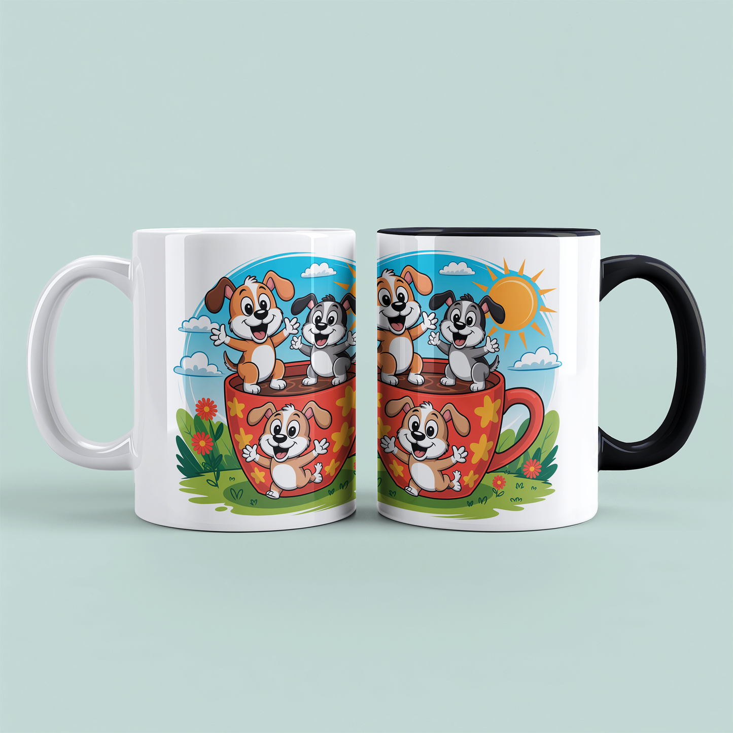 Kleine Hundegeschichten: Cartoon-Tasse für große Abenteuer!