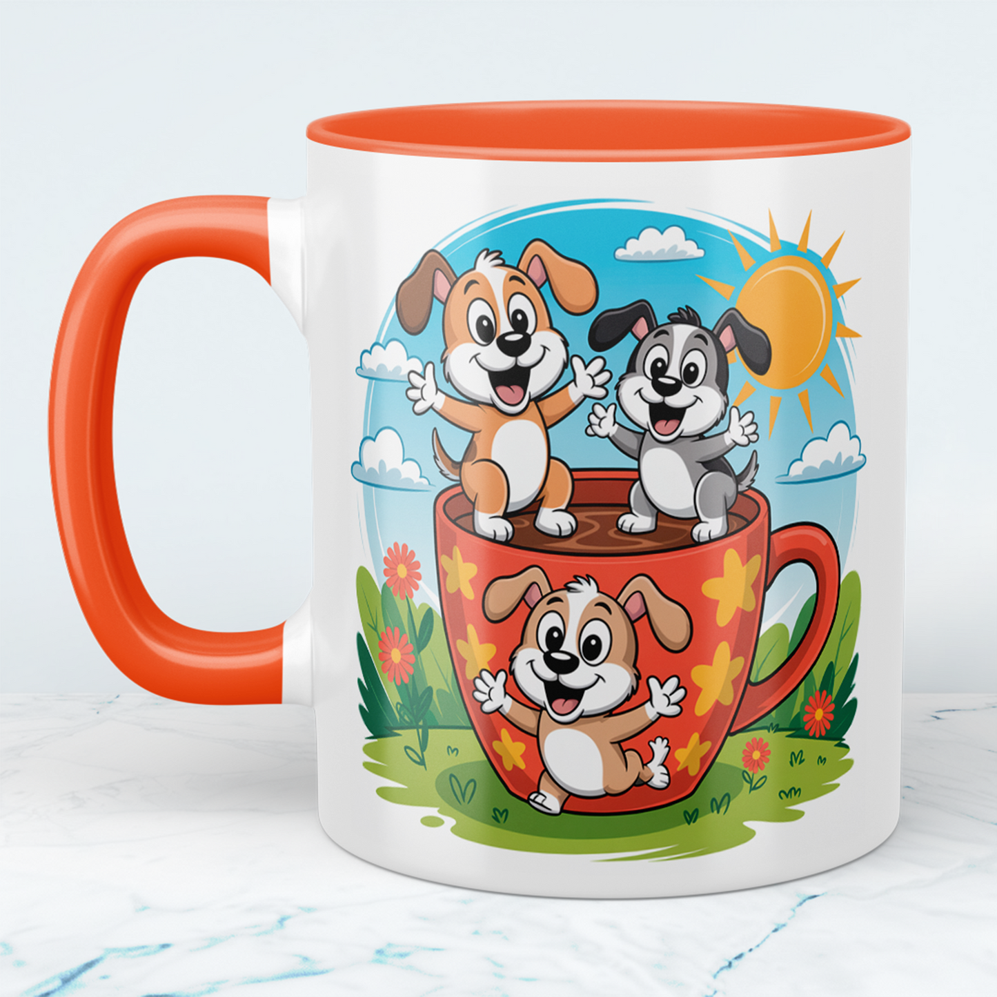 Kleine Hundegeschichten: Cartoon-Tasse für große Abenteuer!