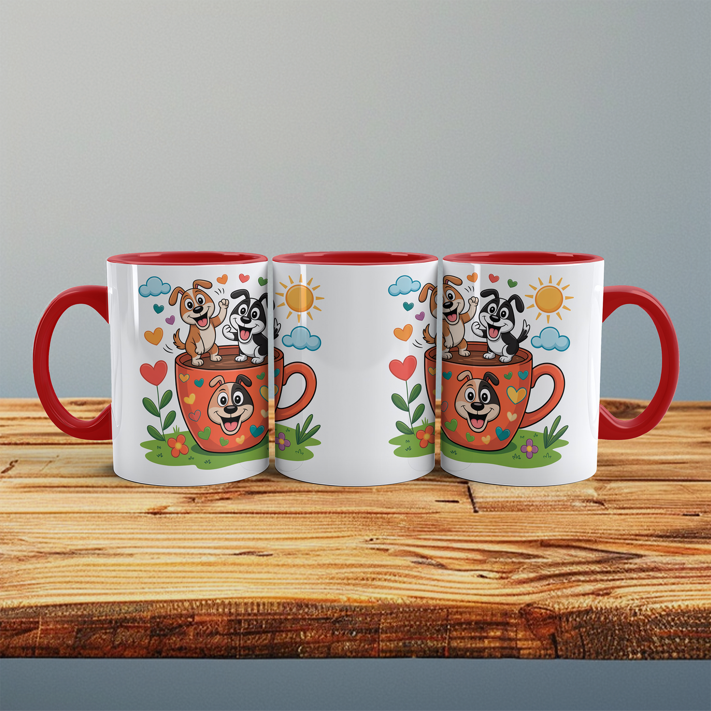 Lustige Hundetasse für Kinder: Süßes Cartoon-Design für einen fröhlichen Start!