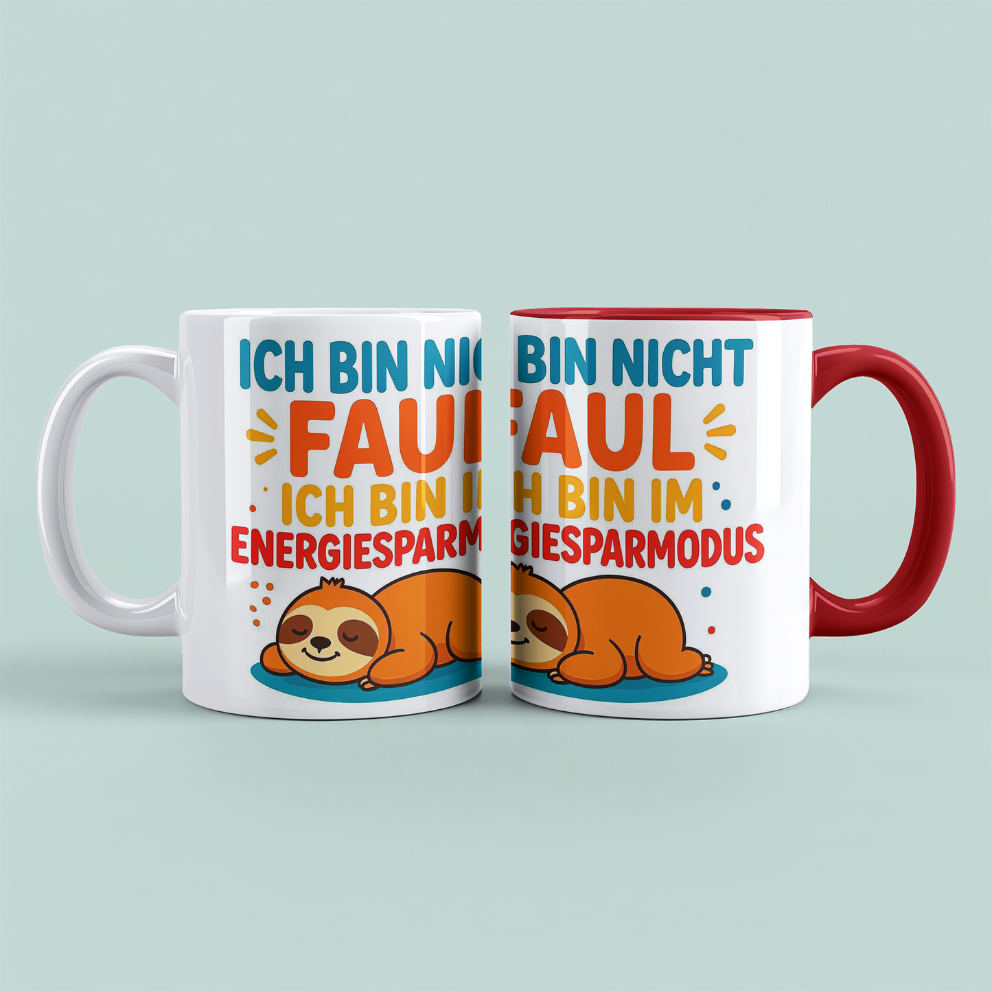 Lustige Tasse mit Spruch – Ich bin nicht faul, ich bin im Energiesparmodus – Perfektes Geschenk fürs Büro