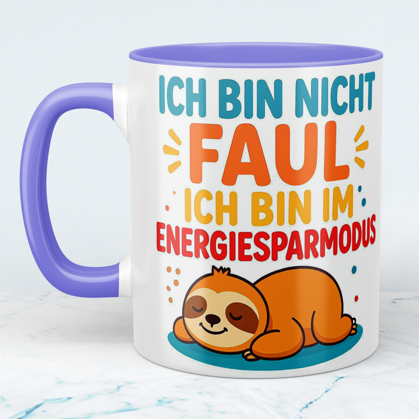 Lustige Tasse mit Spruch – Ich bin nicht faul, ich bin im Energiesparmodus – Perfektes Geschenk fürs Büro