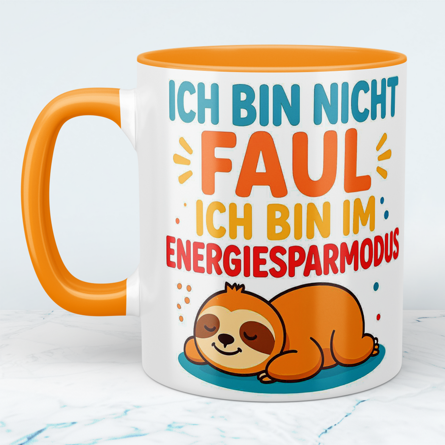 Lustige Tasse mit Spruch – Ich bin nicht faul, ich bin im Energiesparmodus – Perfektes Geschenk fürs Büro