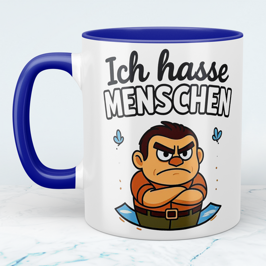Kollegen-Geschenk: Bedruckte Tasse „Ich hasse Menschen“ – Für den humorvollen Arbeitsplatz
