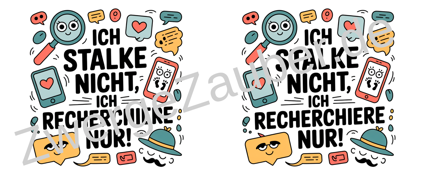 Witzige Kaffeetasse fürs Büro – Geschenk für Kollegen: Ich stalke nicht, ich recherchiere nur!