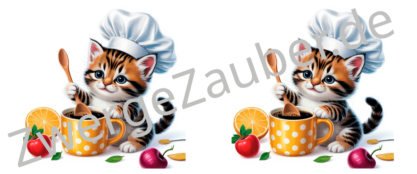 Niedliche Katzen-Koch-Tasse: Lustiges Geschenk für Kinder – Perfekt für kleine Tierliebhaber und Küchenchefs!