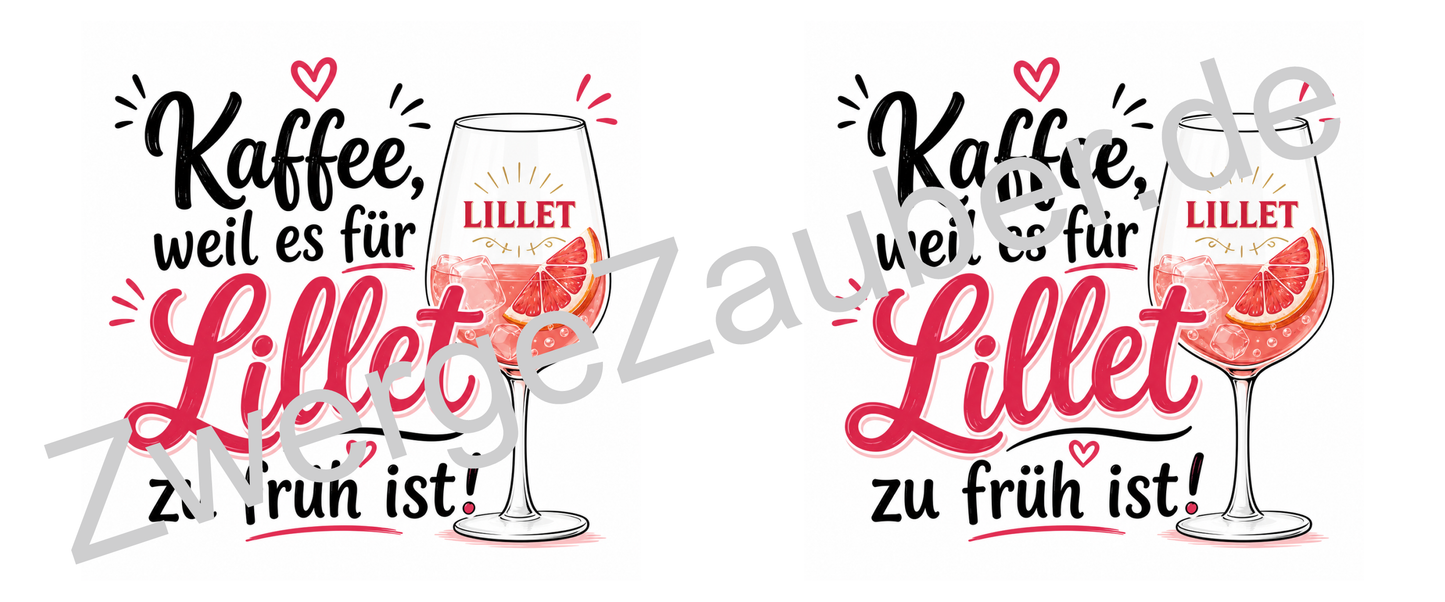 Lustige Kaffeetasse „Kaffee, weil es für Lillet zu früh ist“ – Humorvolle Geschenkidee