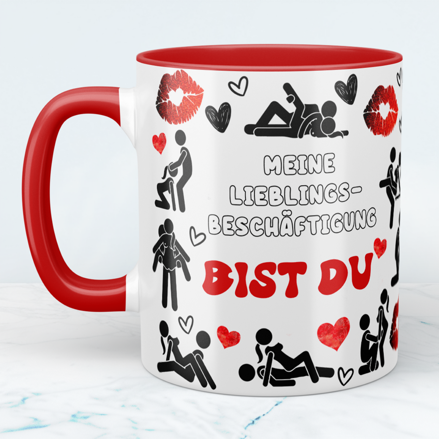 3D mug sloth - good morning coffee, sublimation print, mug size 11oz (330 ml), beautiful motif, various colors available
