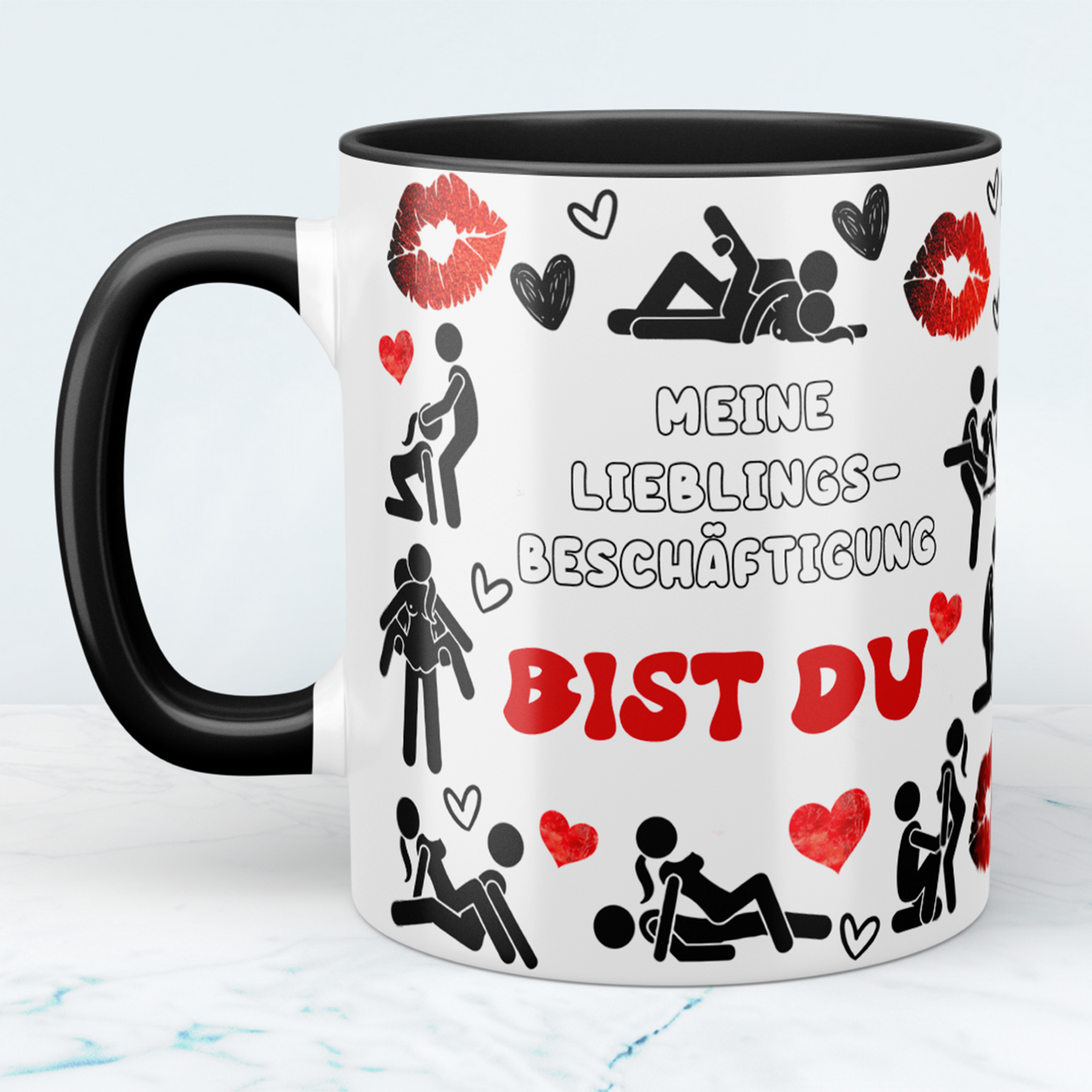3D mug sloth - good morning coffee, sublimation print, mug size 11oz (330 ml), beautiful motif, various colors available