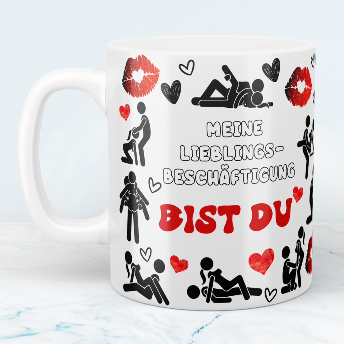 3D mug sloth - good morning coffee, sublimation print, mug size 11oz (330 ml), beautiful motif, various colors available
