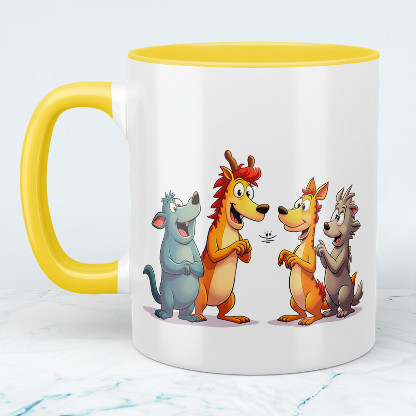 Lustige Cartoon-Kindertasse: Magische Tiere, bunte Designs, perfekt für kleine Abenteuerlustige!