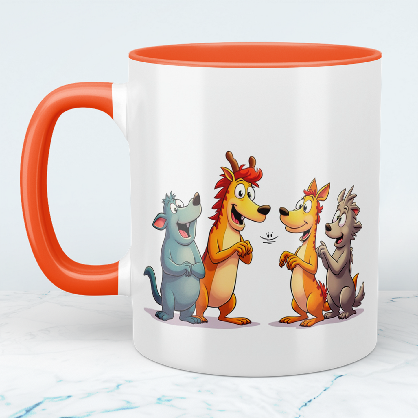 Lustige Cartoon-Kindertasse: Magische Tiere, bunte Designs, perfekt für kleine Abenteuerlustige!