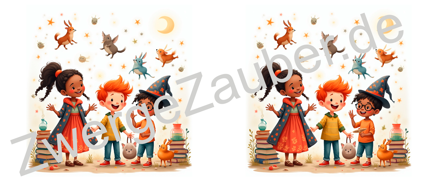 Bedruckte Tasse mit lustigen, magischen Tieren und Figuren – das perfekte Cartoon-Geschenk für Kinder!
