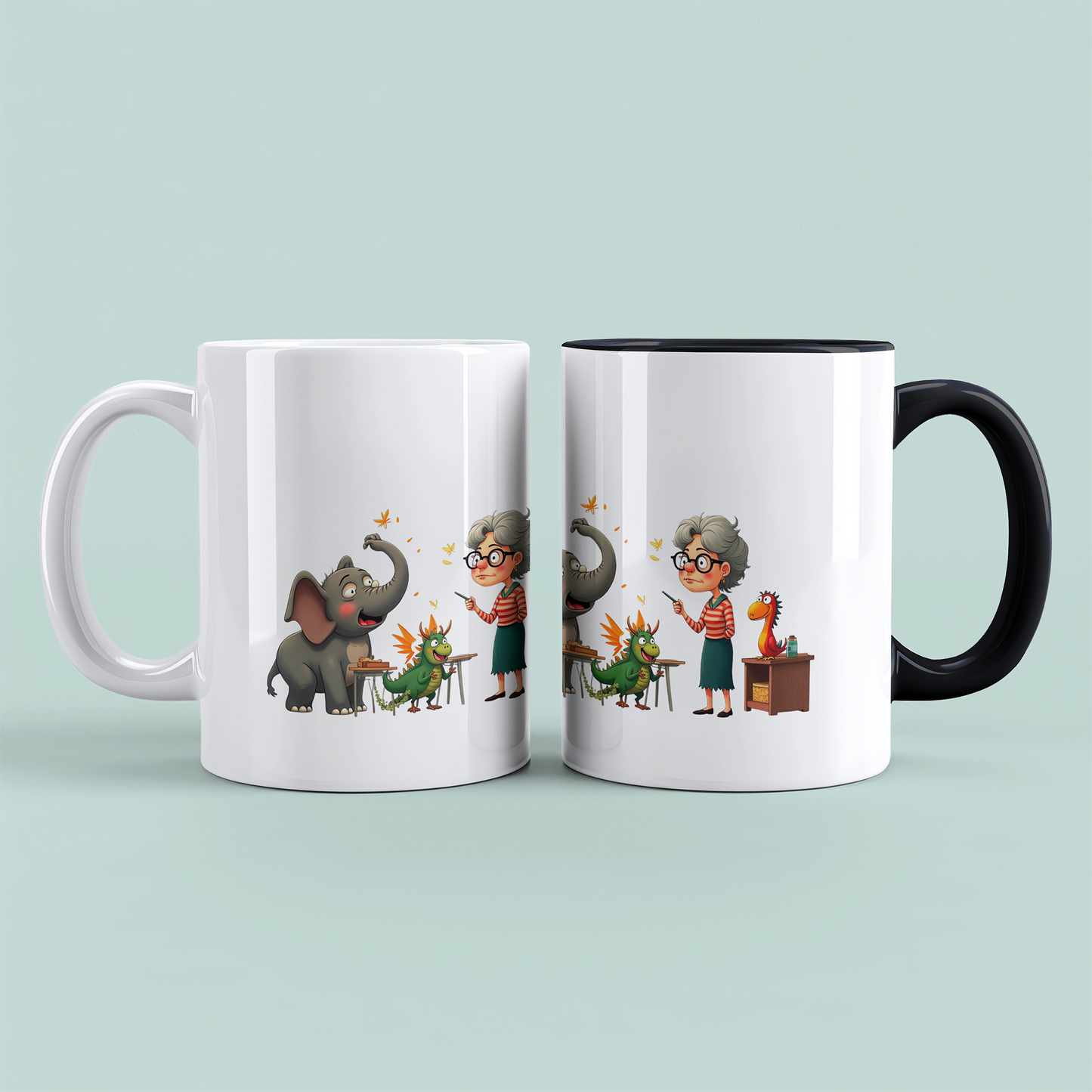 Lustige bedruckte Tasse mit Elefant – Magische Tiere und Figuren – Perfektes Geschenk für Kinder!