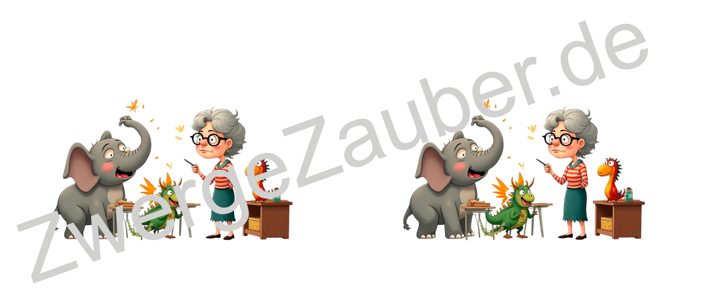 Lustige bedruckte Tasse mit Elefant – Magische Tiere und Figuren – Perfektes Geschenk für Kinder!