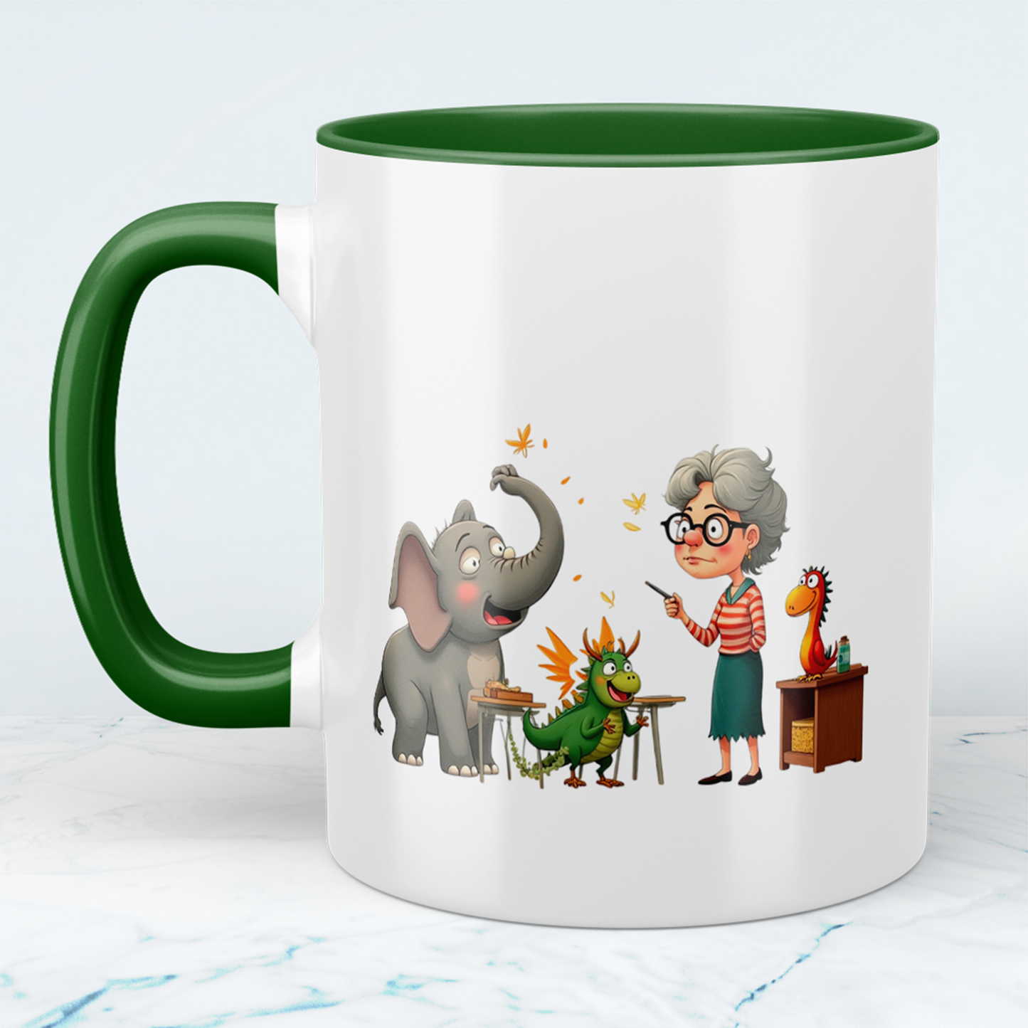 Lustige bedruckte Tasse mit Elefant – Magische Tiere und Figuren – Perfektes Geschenk für Kinder!
