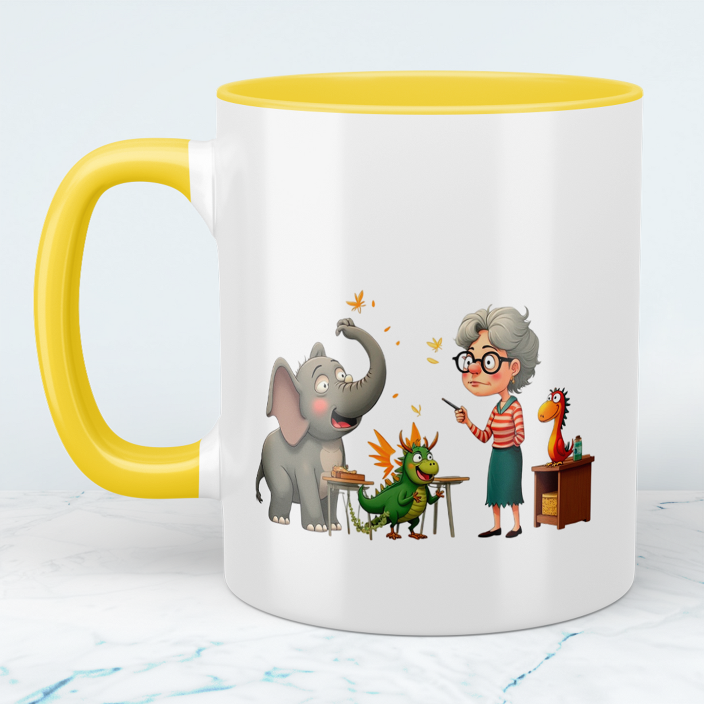 Lustige bedruckte Tasse mit Elefant – Magische Tiere und Figuren – Perfektes Geschenk für Kinder!