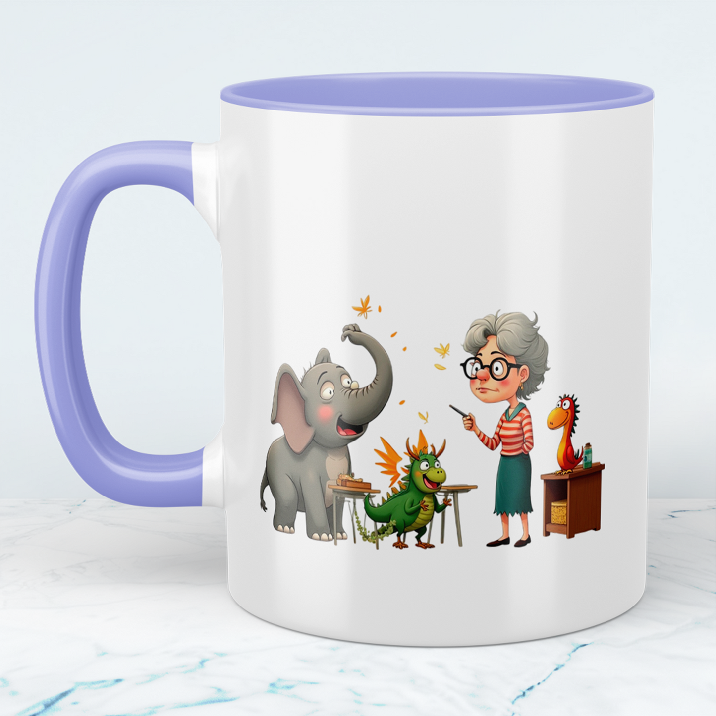 Lustige bedruckte Tasse mit Elefant – Magische Tiere und Figuren – Perfektes Geschenk für Kinder!