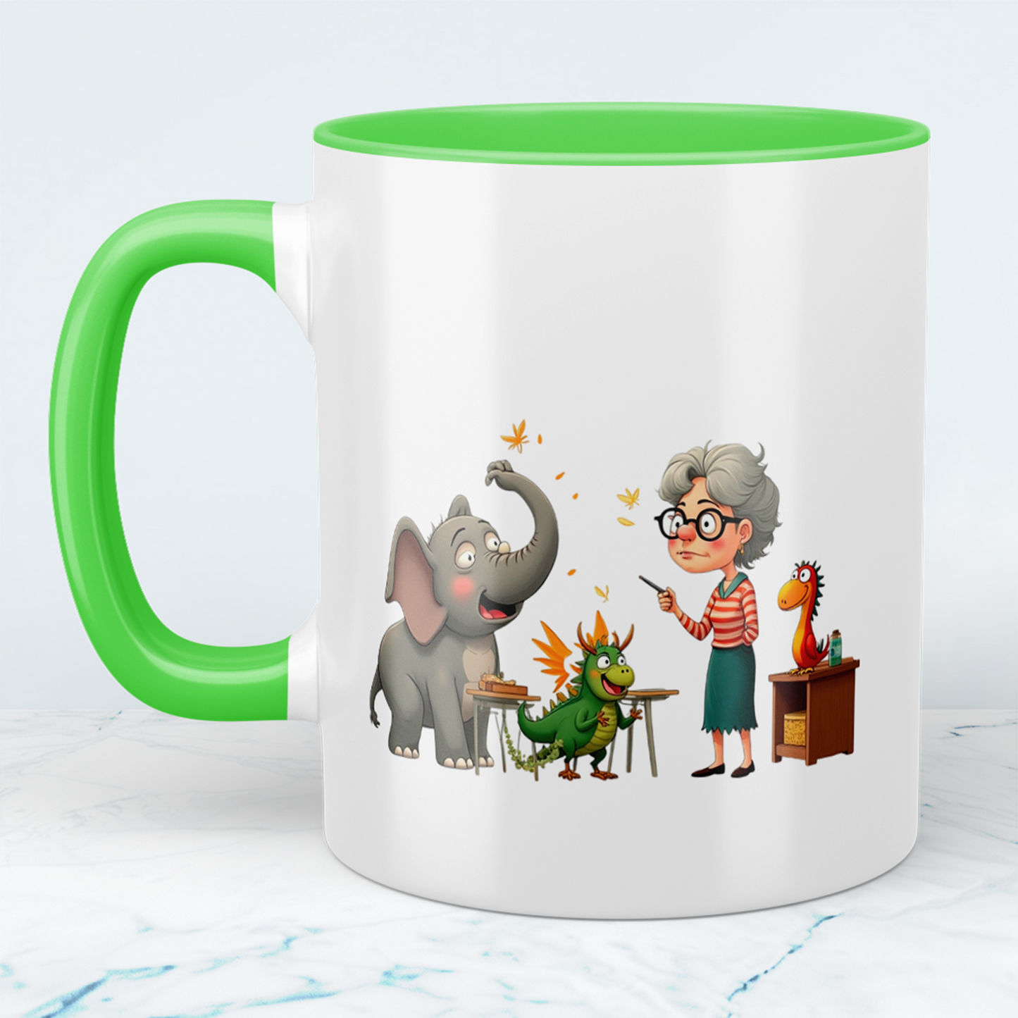 Lustige bedruckte Tasse mit Elefant – Magische Tiere und Figuren – Perfektes Geschenk für Kinder!