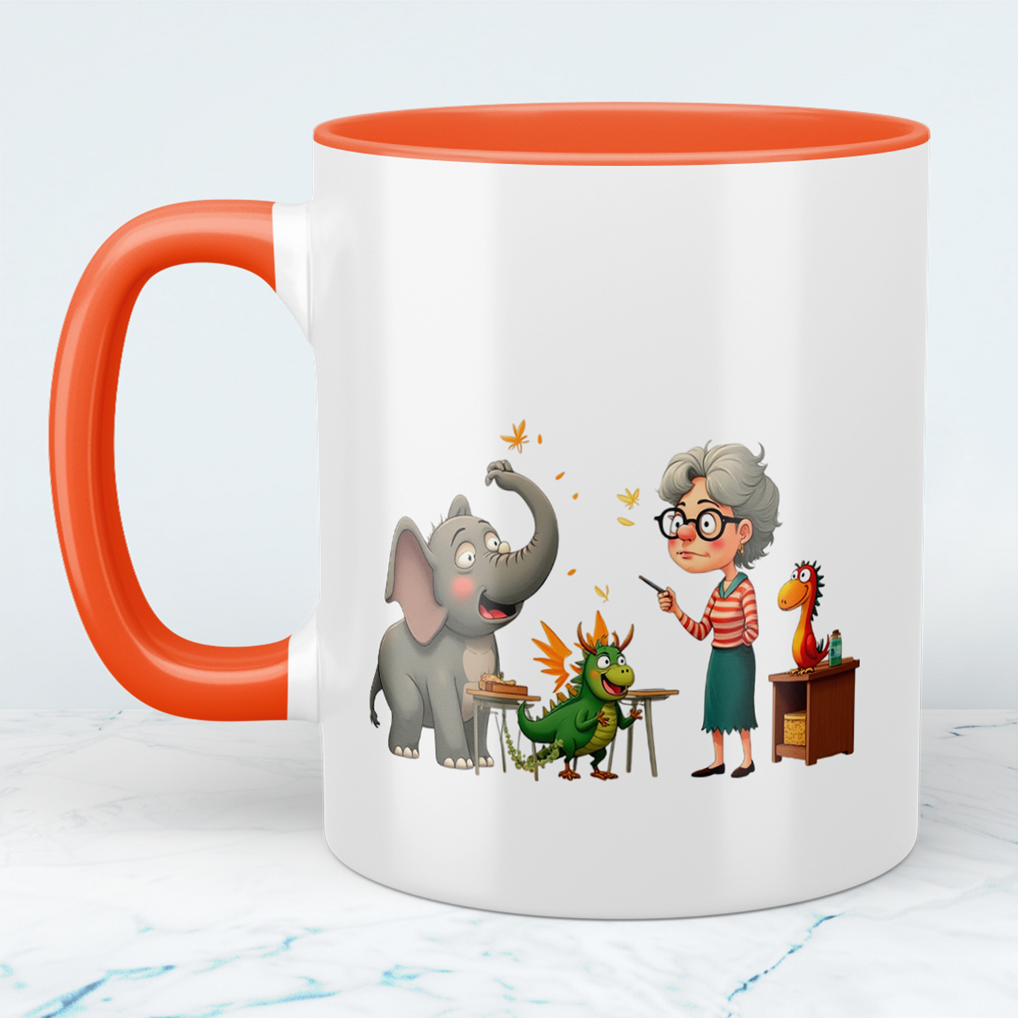 Lustige bedruckte Tasse mit Elefant – Magische Tiere und Figuren – Perfektes Geschenk für Kinder!