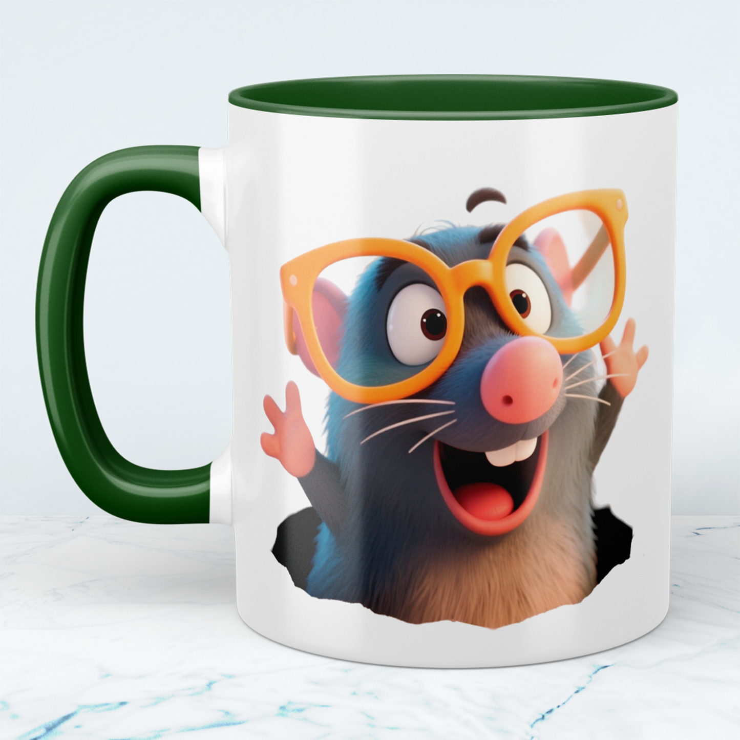 Niedlicher lustiger Maulwurf - Bedruckte Tasse für Kinder, das perfekte Geschenk zum Strahlen!