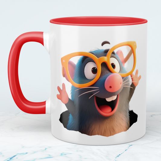 Niedlicher lustiger Maulwurf - Bedruckte Tasse für Kinder, das perfekte Geschenk zum Strahlen!