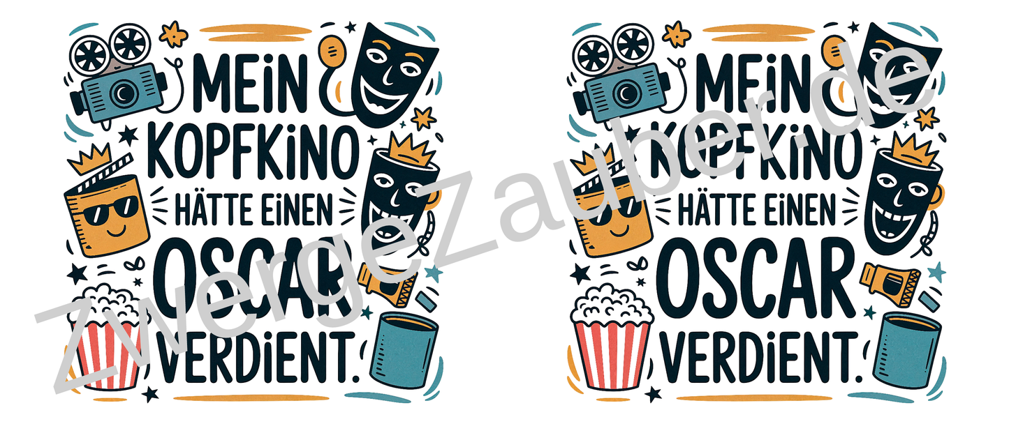 Witzige Kaffeetasse fürs Büro – Geschenk für Kollegen: Mein Kopfkino hätte einen Oscar verdient