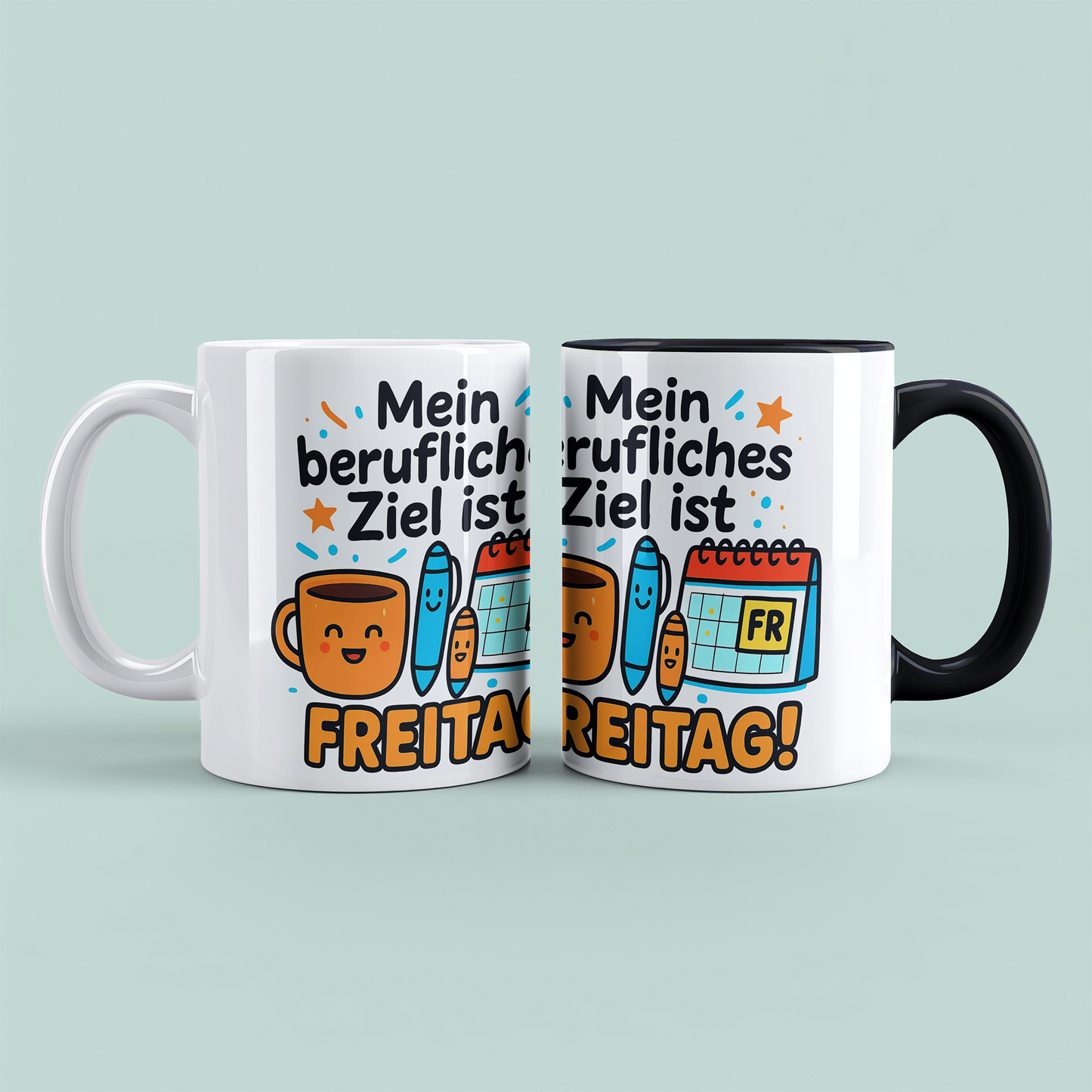 Mein berufliches Ziel ist Freitag! – Lustige bedruckte Tasse für Kolleginne und Kollegen