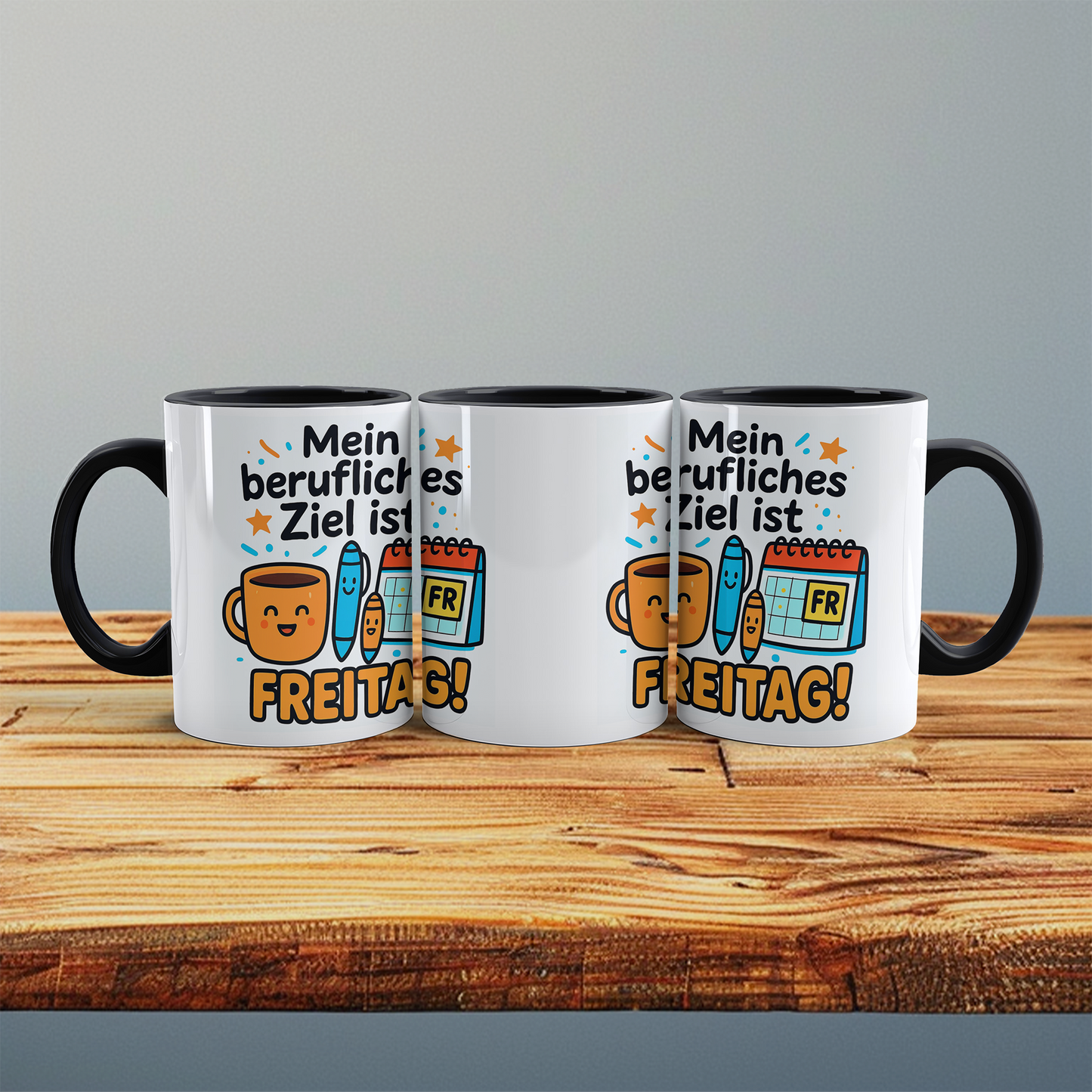 Mein berufliches Ziel ist Freitag! – Lustige bedruckte Tasse für Kolleginne und Kollegen