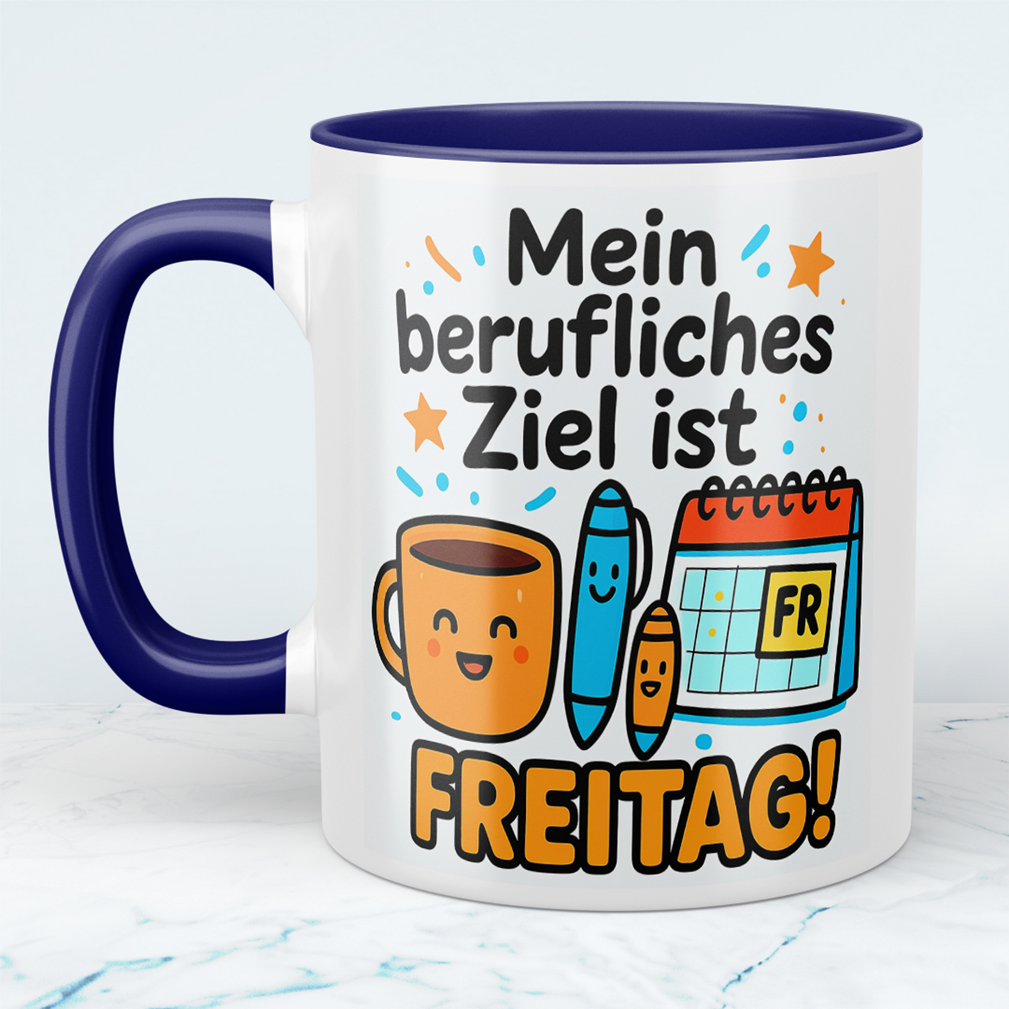 Mein berufliches Ziel ist Freitag! – Lustige bedruckte Tasse für Kolleginne und Kollegen
