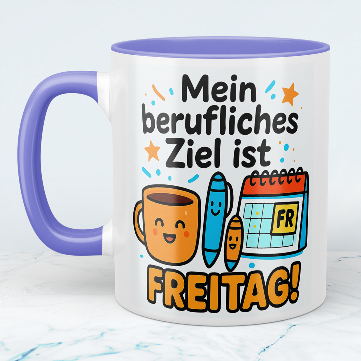 Mein berufliches Ziel ist Freitag! – Lustige bedruckte Tasse für Kolleginne und Kollegen