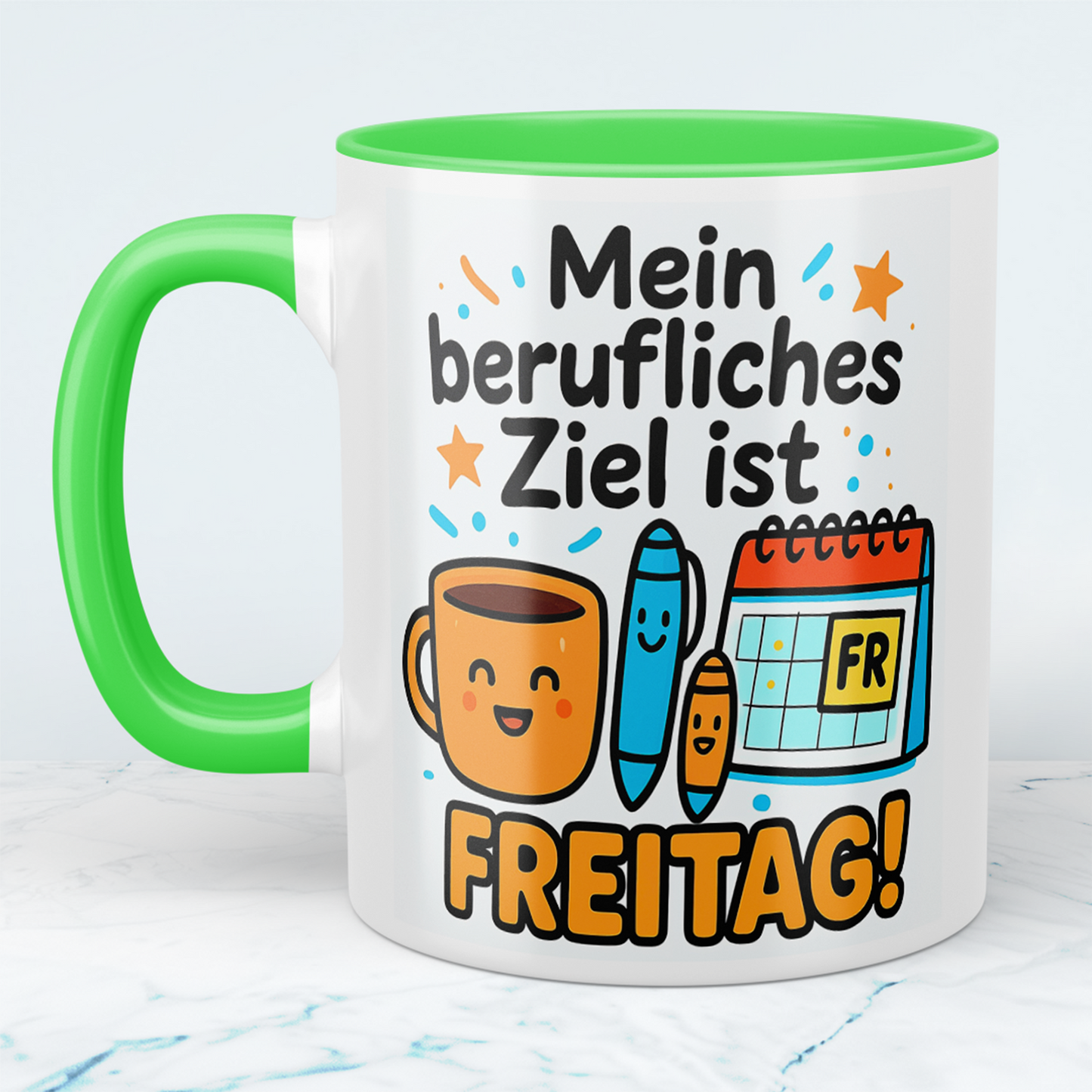 Mein berufliches Ziel ist Freitag! – Lustige bedruckte Tasse für Kolleginne und Kollegen