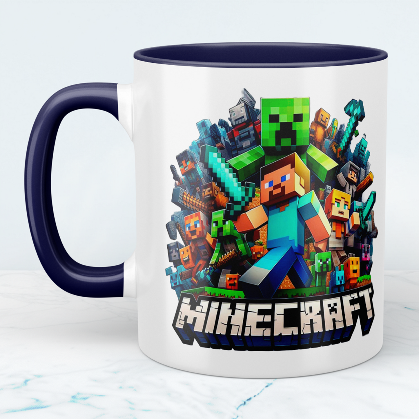 Minecraft Tasse – Perfektes Geschenk für Gamer – Kreative Kaffeetasse mit Minecraft-Motiv 1 – Ideal für Kinder und Erwachsene