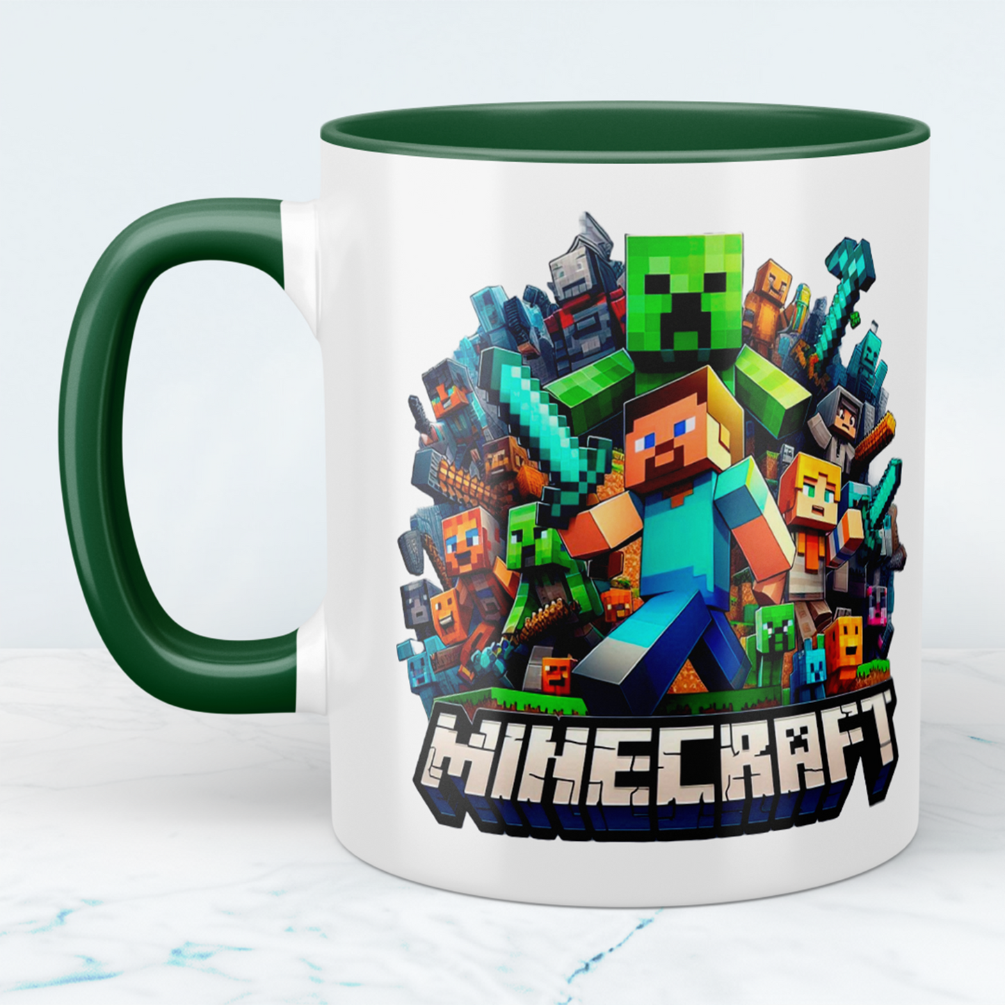 Minecraft Tasse – Perfektes Geschenk für Gamer – Kreative Kaffeetasse mit Minecraft-Motiv 1 – Ideal für Kinder und Erwachsene