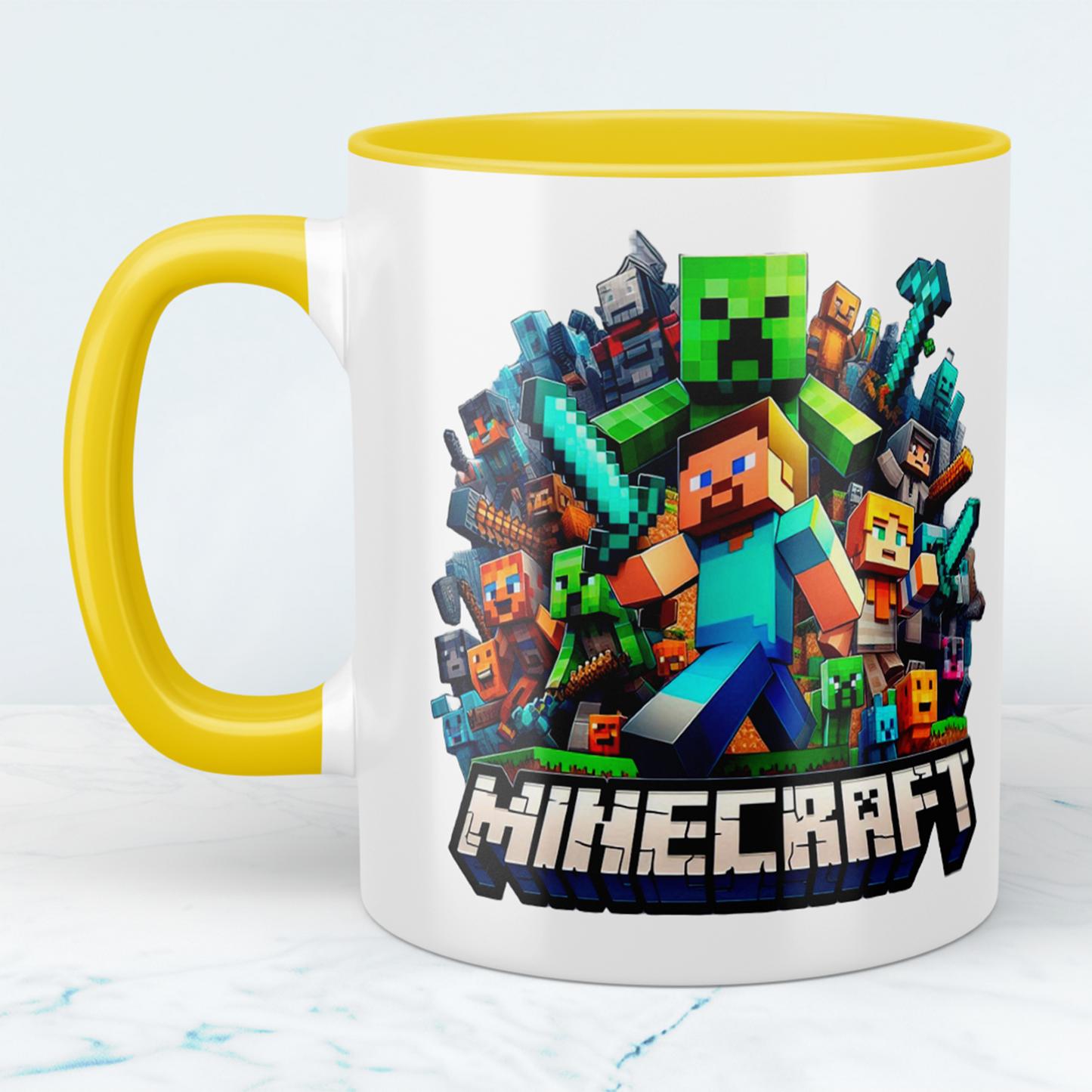 Minecraft Tasse – Perfektes Geschenk für Gamer – Kreative Kaffeetasse mit Minecraft-Motiv 1 – Ideal für Kinder und Erwachsene