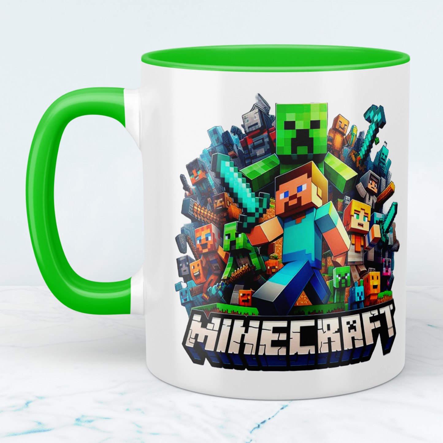 Minecraft Tasse – Perfektes Geschenk für Gamer – Kreative Kaffeetasse mit Minecraft-Motiv 1 – Ideal für Kinder und Erwachsene