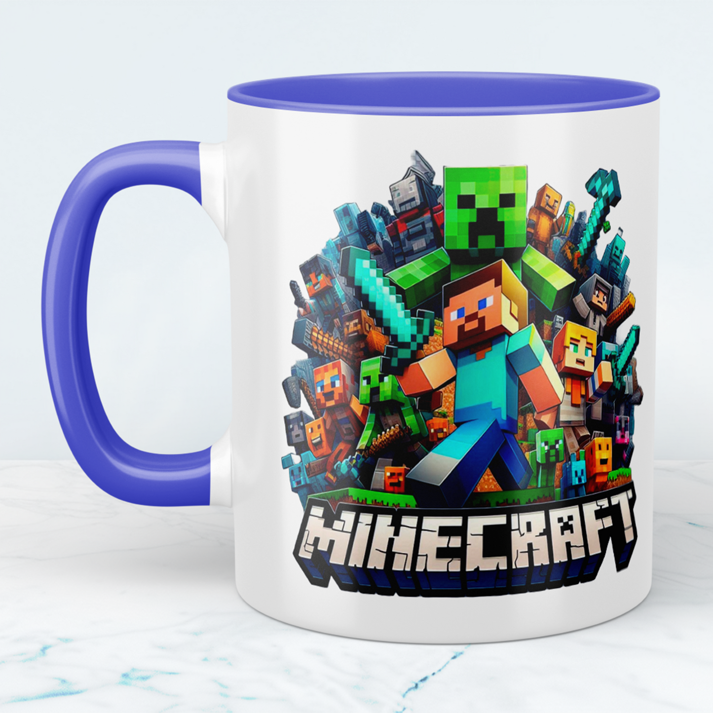 Minecraft Tasse – Perfektes Geschenk für Gamer – Kreative Kaffeetasse mit Minecraft-Motiv 1 – Ideal für Kinder und Erwachsene