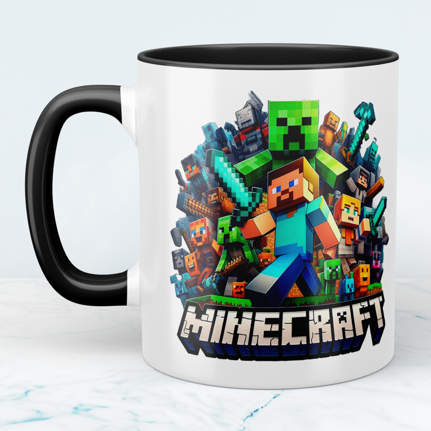 Minecraft Tasse – Perfektes Geschenk für Gamer – Kreative Kaffeetasse mit Minecraft-Motiv 1 – Ideal für Kinder und Erwachsene