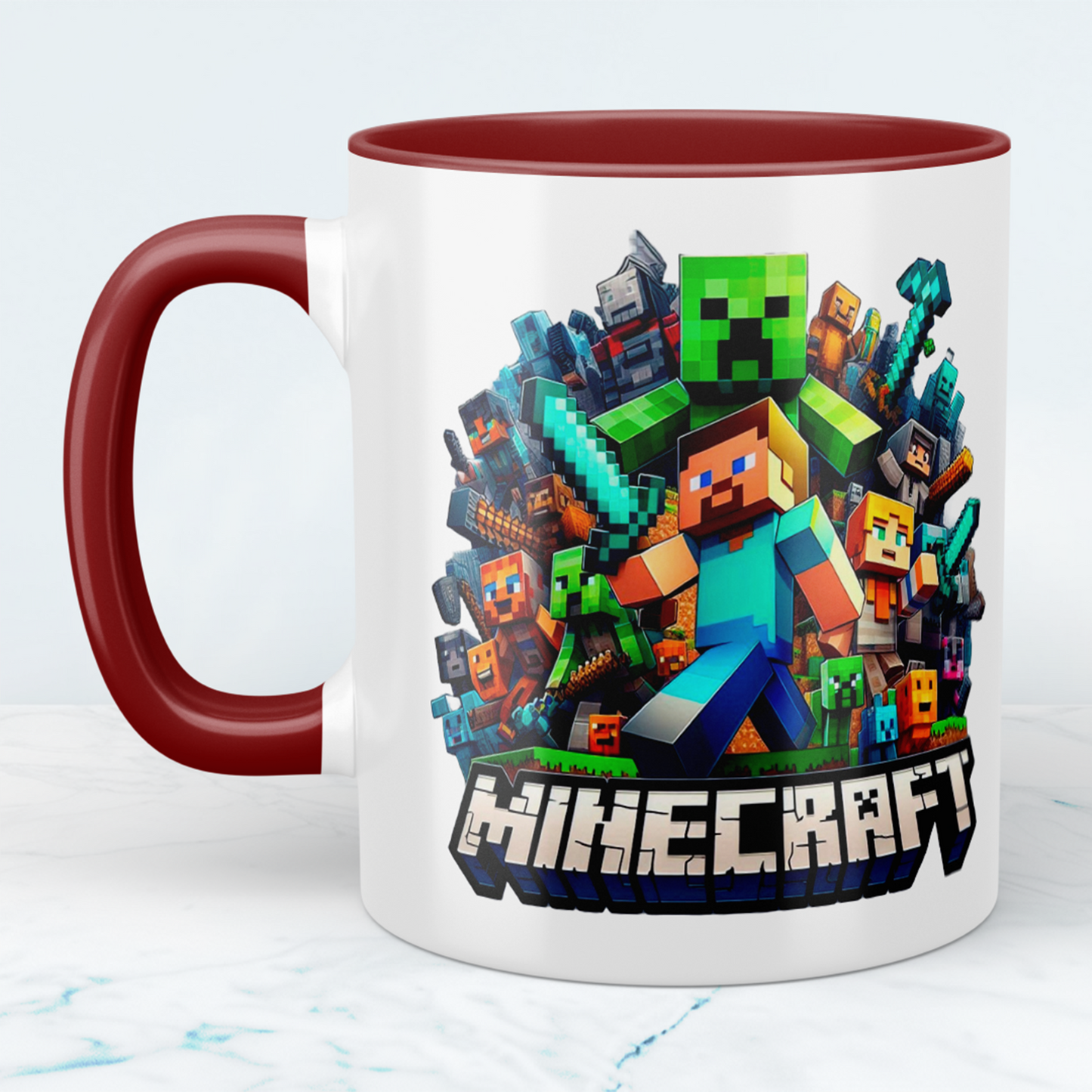 Minecraft Tasse – Perfektes Geschenk für Gamer – Kreative Kaffeetasse mit Minecraft-Motiv 1 – Ideal für Kinder und Erwachsene