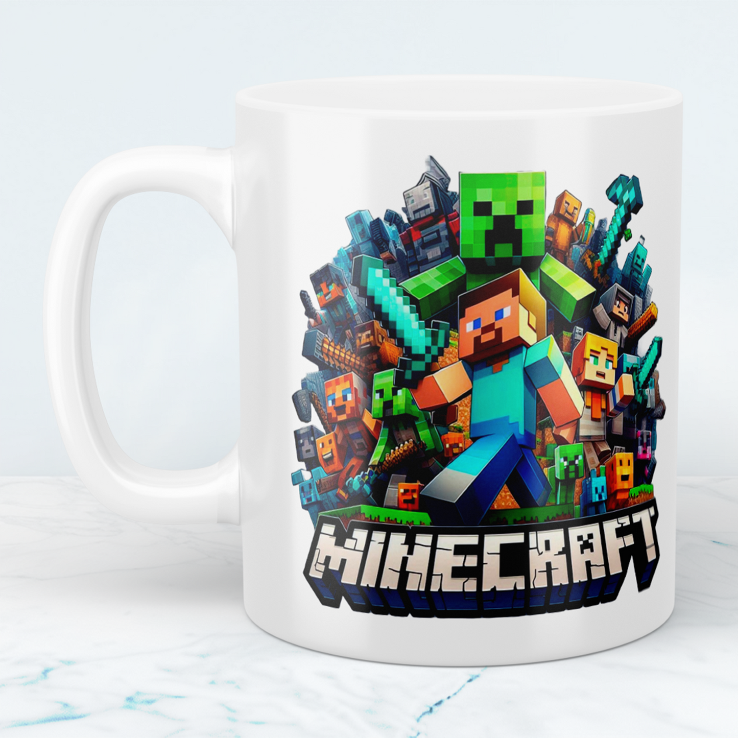 Minecraft Tasse – Perfektes Geschenk für Gamer – Kreative Kaffeetasse mit Minecraft-Motiv 1 – Ideal für Kinder und Erwachsene