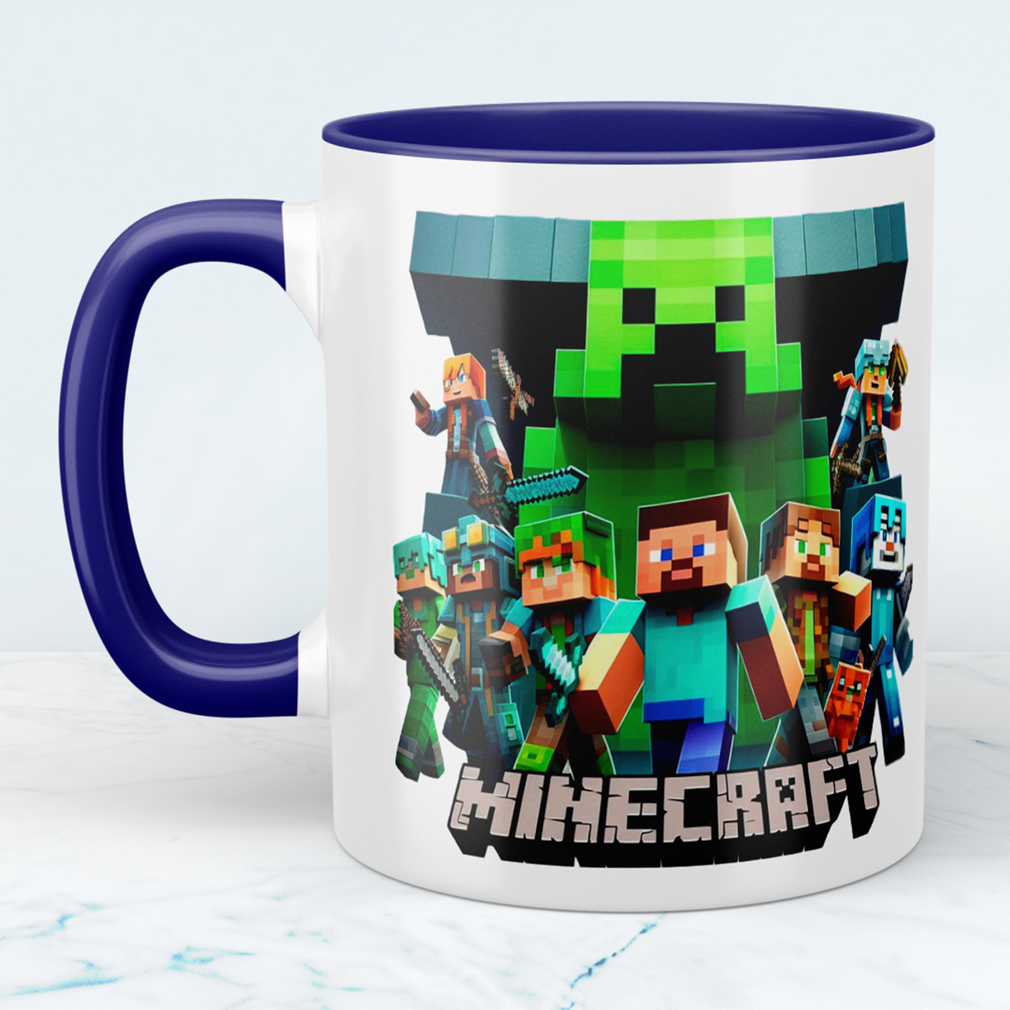 Minecraft Tasse – Perfektes Geschenk für Gamer – Kreative Kaffeetasse mit Minecraft-Motiv 2 – Ideal für Kinder und Erwachsene